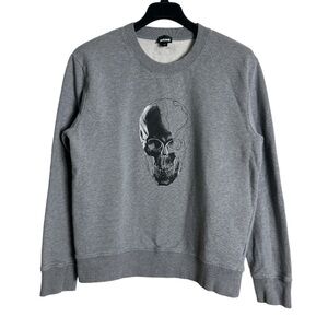 Just Cavalli Graphic Skull Grey Sweatshirt Size L